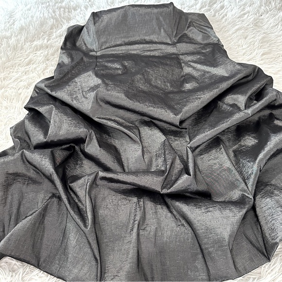 Wish Wish Wish Strapless Gray Metallic Bubble Hem Cocktail Dress Size 20 - Picture 10 of 13